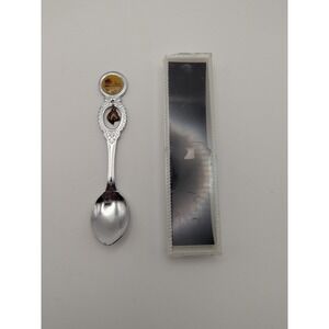 Vtg‎ Myrtle Beach SC Souvenir Spoon Collectible Palm Tree Horse Charm w/case